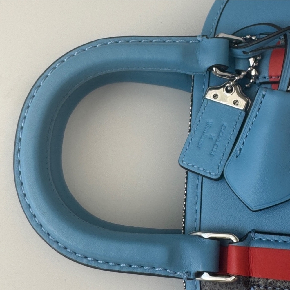 Coach RETAIL CHINA Exclusive White Rabbit Candy Collab Revel Top Handle Bag Blue - Picture 10 of 16